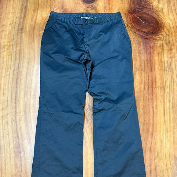 Vintage Y2K Express Jeans Women's Pants 1/2 Low Rise Cotton Shiny Flare LL28 - Picture 3 of 6